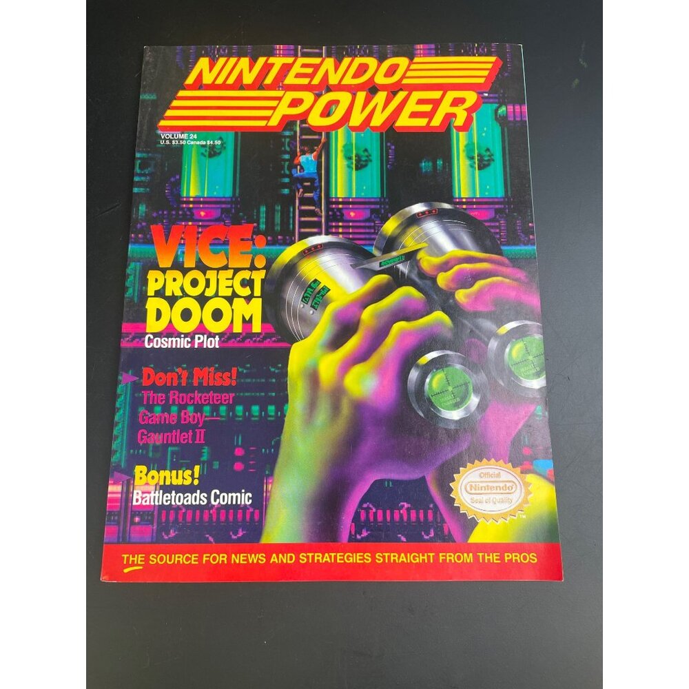 Nintendo Power Vol#24 Vice Project Doom, Battle toads Comic, Complete SKU 3072